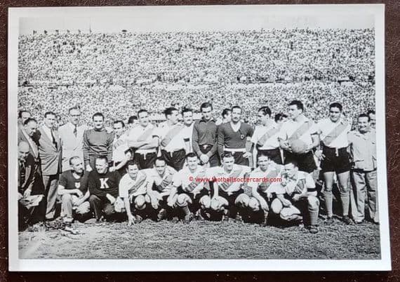 1948 Alfredo di Stefano River Plate card from Argentina, plain back with pen