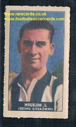 1948 Barratt WHC transfer decal Jackie Milburn NUFC Newcastle United