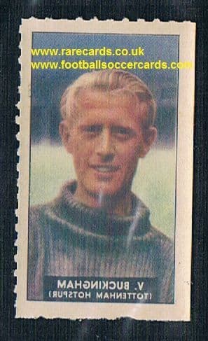 1948 Barratt WHC transfer decal Vic Buckingham Spurs WBA Ajax Barcelona