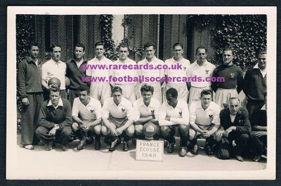 1948 Ben Barek France Scotland team card