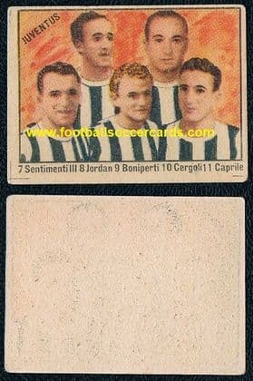 1948 Bill Jordan SPURS & JUVENTUS with BONIPERTI rare VAV card, great condition