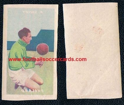 1948 Frank Swift Man City England Bailey's Sunnyvale decal transfer, unused