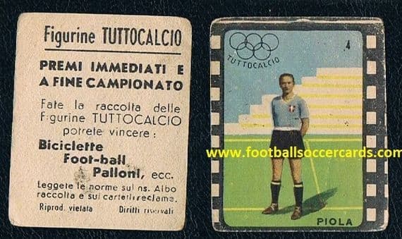 1948 Piola Tuttocalcio 4 card by Cicogna