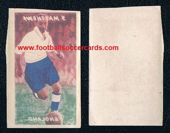1948 Stanley Matthews Stoke City England Blackpool Bailey's Sunnyvale decal transfer