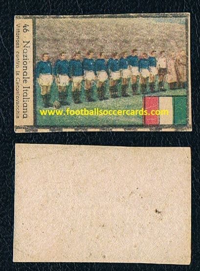 1948 Valentino Mazzola 1st time captain, Loik Italy v Czech Castoldi #46 - see supporting photo!