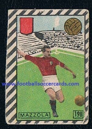 1948 Valentino Mazzola early Cicogna Tuttocalcio card 198 Torino