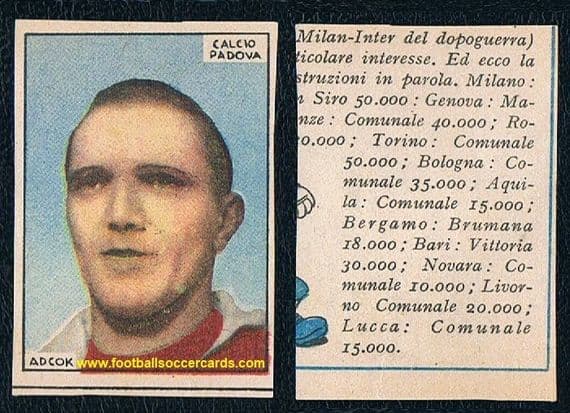 1949 Adcock Charles Norman Peterborough Padova Treviso AVA Vittorioso comic card