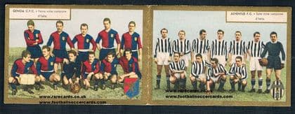 1949 CFC Genoa 1893 & Juventus folding card