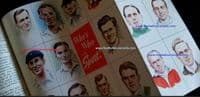 1949 Uncut Sheet! *STAR ITEM* Finney, Matthews, Wright Cricketers etc EXCITEMENT #1 Roland Davies