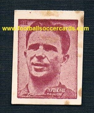 1950 52 Puskas in Honved kit HUNGARY 1039 card from Yugoslavia