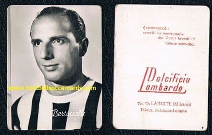 1950 Alberto Bertuccelli Juventus Dolcificio Lombardo Perfetti card