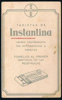 1950 Atletico Madrid with Ben Barek by Instantina Bayer Spanish original card