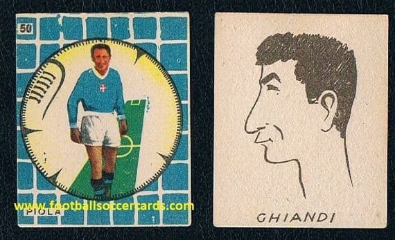 1950 Cicogna Piola Ghiandi #50 variation card of the 50 with Baldini
