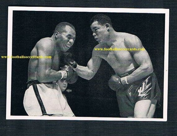 1950 excellent 17 Joe Louis Walcott unused Knorr Soups boxing sticker W.Germany