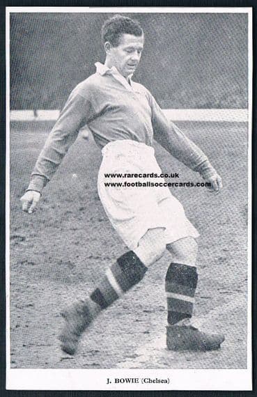 1950 Football Favourites Mag CARD not paper cut out of Bowie for Chelsea