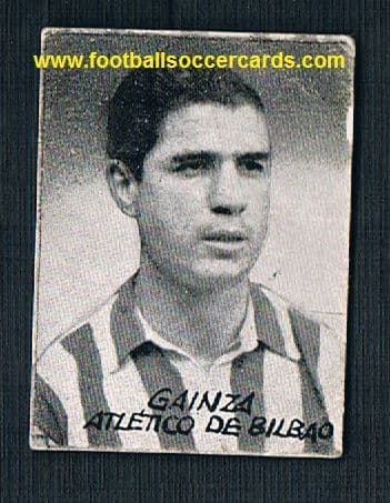1950 Gainza card from the rare Figuras del Futbol series by an unknown issuer only sold in Spain