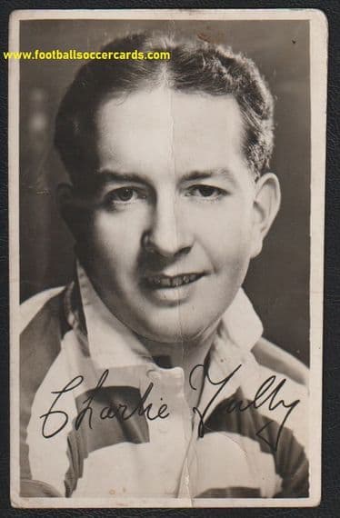 1950 Glasgow Evening Citizen Autograph Club 1st redemption card Charlie Tully Celtic ECONOMY faults