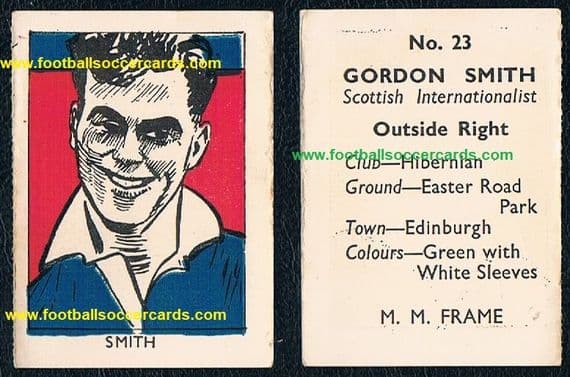 1950 Gordon Smith HIBS Hearts & Dundee, the only 3-Titles winner with 3 clubs! MM Frame Sports Stars