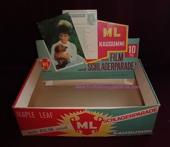 1950's Maple Leaf gum cards point of sale box star parade carton - unique chance!