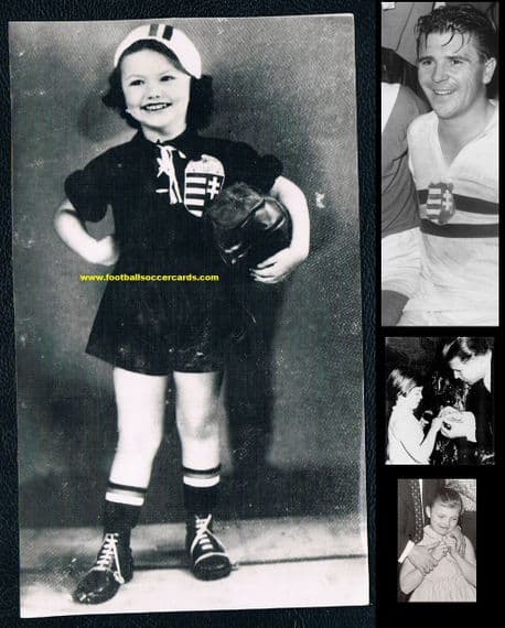 1950 's Puskas daughter PHOTO Hungary in Kossuth coat of arms kit, see supporting photo OFFERS