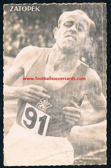 1950 s Zatopek Miroir Sprint, France, issued as a redemption trade card 'in the style' of a postcard