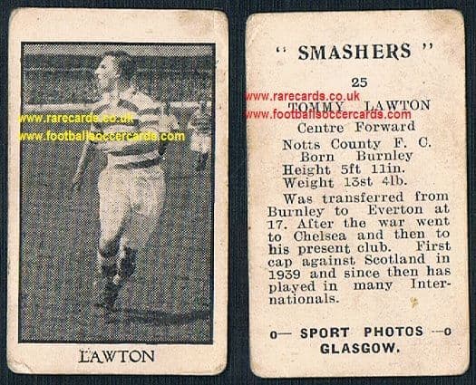 1950 Smashers Tommy Lawton Burnley Everton Chelsea Notts County