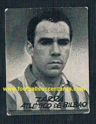 1950 Zarra card from the rare Figuras del Futbol series by an unknown issuer only sold in Spain