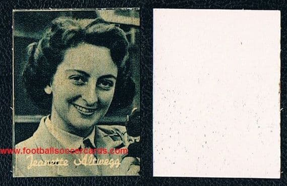 1950s Jeanette Altwegg ROOKIE CARD gold medal British figure skater Italian trade card