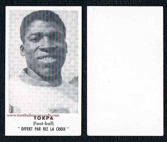 1950s RIZLA Jean Tokpa Noted French Ivory Coast player for RC Paris Montpellier Nimes Riz la Croix