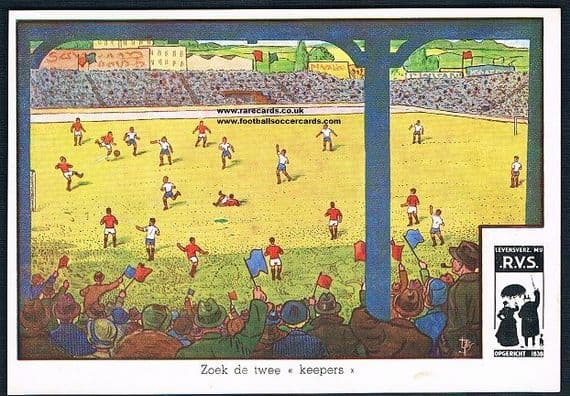 1950s RVS Dutch football trade card