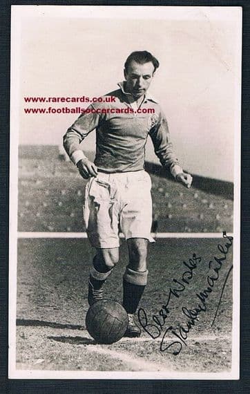 1950s Stanley Matthews signature card
