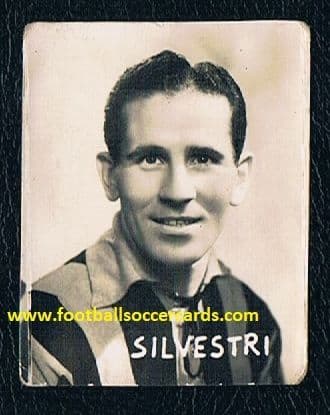 1951 Arturo Silvestri AC MILAN unknown gum card, issuer similar to Ivlas, SIlca, Perfetti etc.