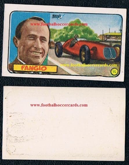 1951 Fangio nr.MINT Spanish card UNused Clipper card NO glue as new, no faults ROOKIE s/p £5,000