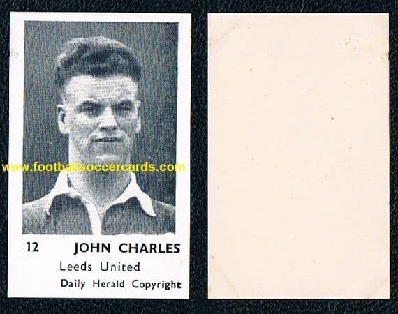 1951 John Charles rookie card Daily Herald series 1, type 1 variety black
