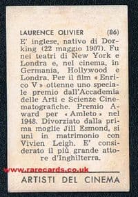 1951 Laurence Olivier rare Italian Lampo