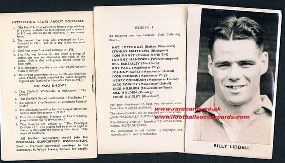 1951 Sportfoto folder Liverpool Liddell