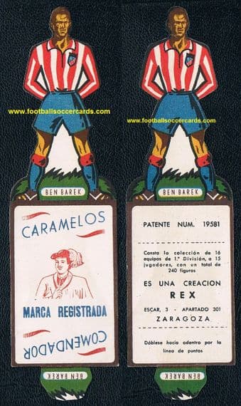 1952 Ben Barek REX CARAMELOS card Atletico Madrid