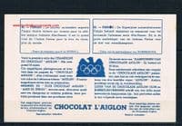 1952 Fangio F1 Aiglon chocolates Belgium card excellent+ not far off n/m