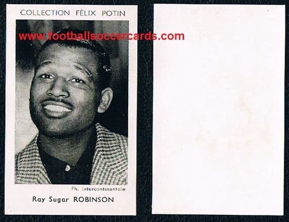 1952 Sugar Ray Robinson early card by French chocolatier Felix Potin