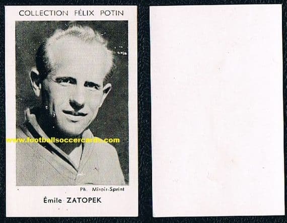 1952 Zatopek rookie card by Felix Potin Chocolates from France