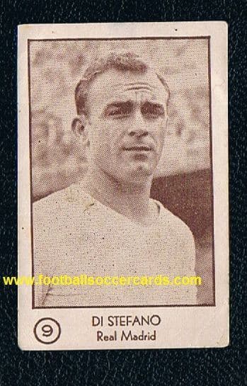 1953 Arga rookie card Alfredo di Stefano, with narrow script