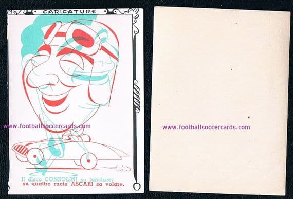 1953 ASCARI by Vecchi Lampo 'Sport Magico' "3D" card F1 World Champion, with Consolini