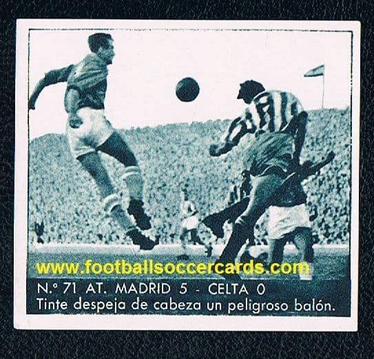 1953 Bruguera La Liga collection Tinto 71 Atletic Madrid v Celta Vigo