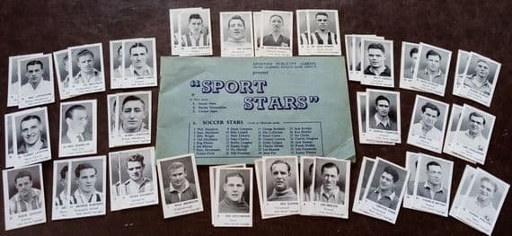 1953 Daily Herald Sportfoto 48 cards & album duplicates Liverpool Man Utd - SOLD