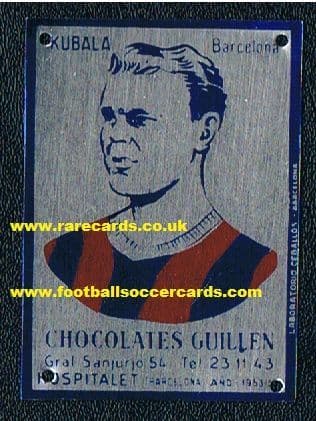 1953 Guillen metal Kubala Barca