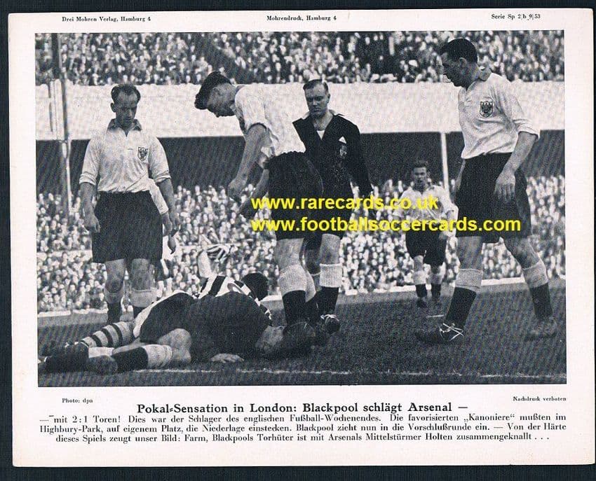 1953 Mohrendruck Blackpool West German newspaper supplement