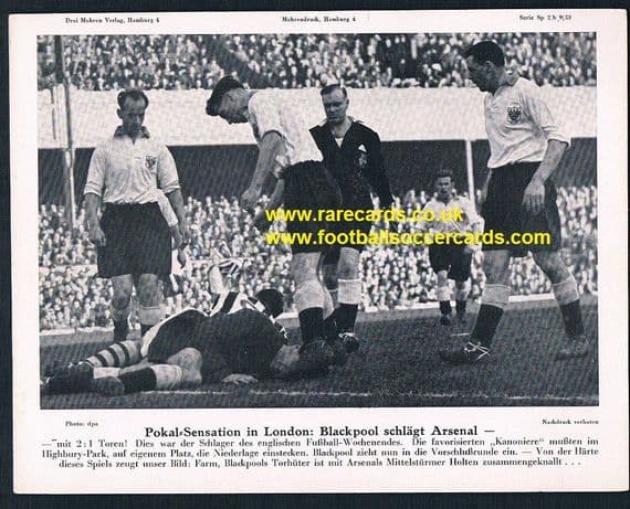 1953 Mohrendruck Blackpool West German newspaper supplement