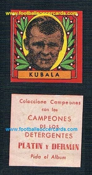 1953 red Platin Spanish detergents KUBALA rookie