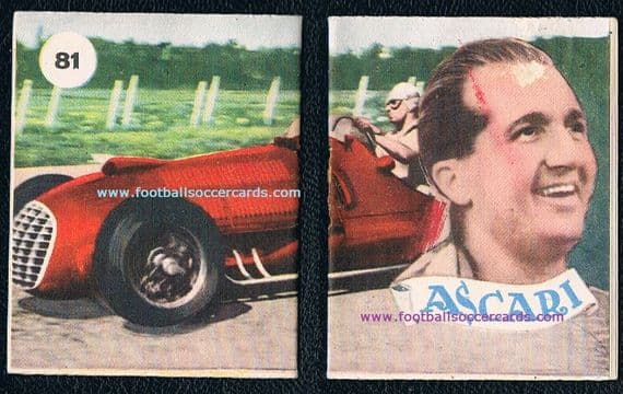 1953 Sport Magico 81 mini-booklet CARD ASCARI F1 to glue into album by back cover ECONOMY BUY