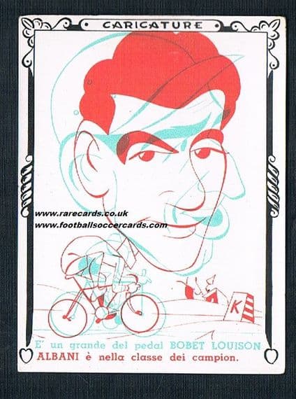 1953 Sport Magico Louison Bobet unused rookie card Vecchi-Lampo sticker from Italy